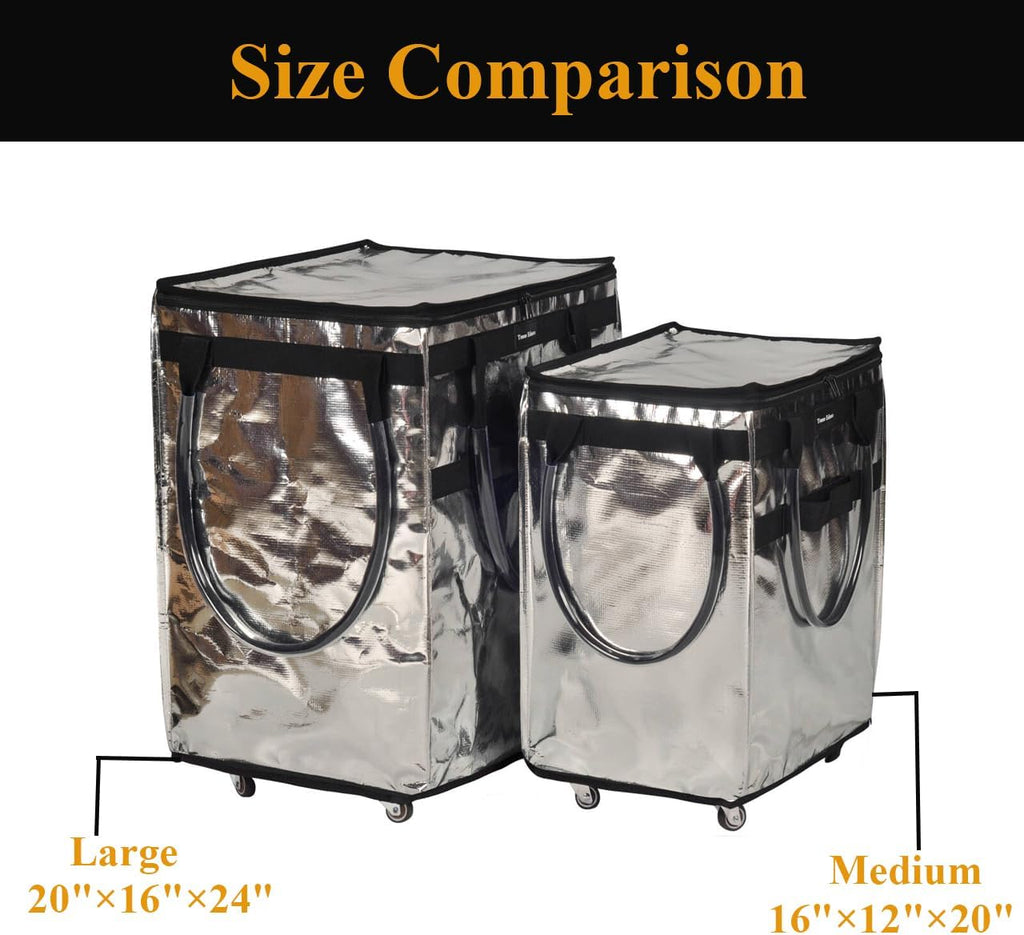 Grocery Bag On Wheels Large Capacity Shopping Trolley Foldable Rolling Tote Bag with Heavy Duty Handle for Travel